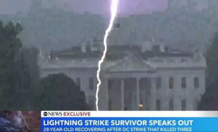 Uno de los rayos que cayó ese día