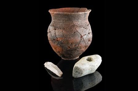 Cerámica cordada que data de alrededor del año 3000 antes de Cristo