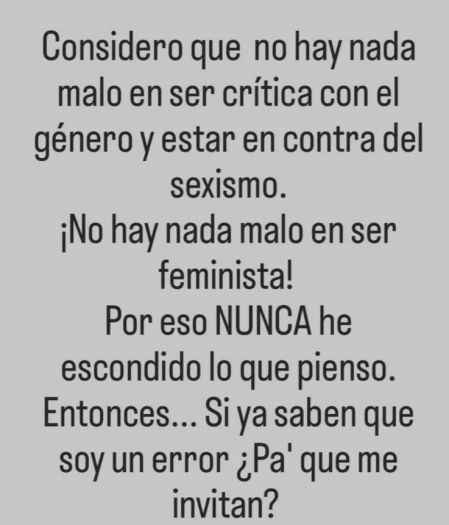 El mensaje de Patricia Sornosa en Instagram