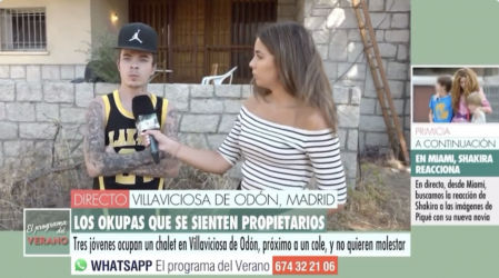 Un okupa denuncia en 'El programa del verano' el acoso que sufre por parte de sus vecinos