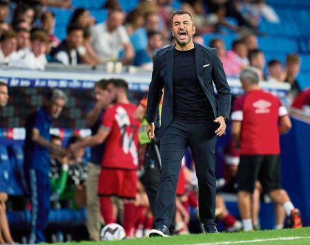 BARCELONA, SPAIN - AUGUST 19: Head Coach Diego Martinez of RCD Espanyol reacts during the LaLiga Santander match between RCD Espanyol and Rayo Vallecano at RCDE Stadium on August 19, 2022 in Barcelona, Spain. (Photo by Alex Caparros/Getty Images)