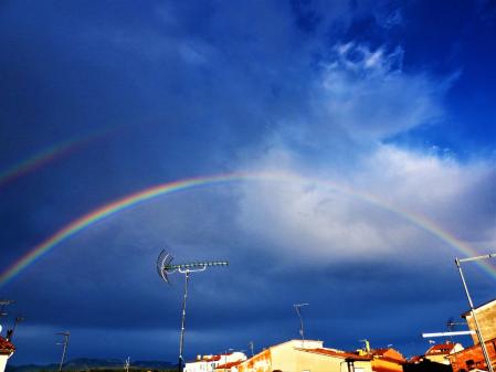 Arco iris doble en Torelló.