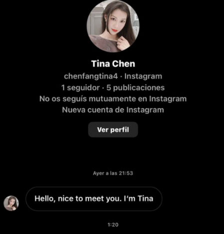 El inicio de la sospechosa conversación