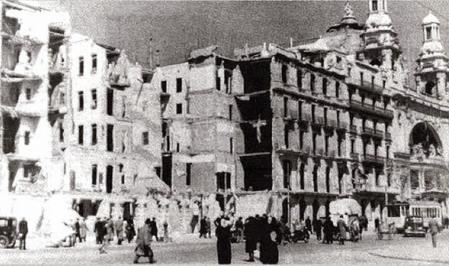 Destrucción por el bombardeo, en 1938.