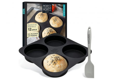 Moritz & Moritz Molde de Silicona Redondo de 12 cm para panecillos.
