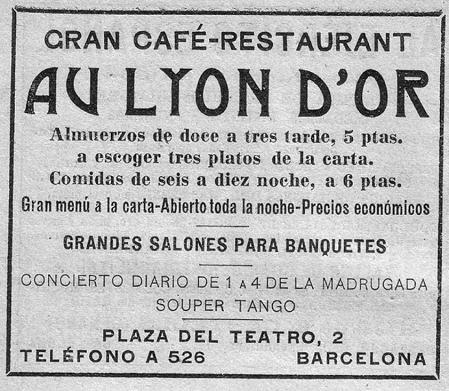 Menú del restaurante Au Lion d'or.