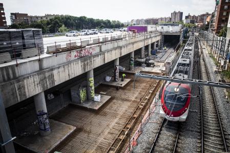 12 - 09 - 2022 / Barcelona Obras estacion Sagrera -  / Foto: Llibert Teixidó - Estacion nueva Sant Andreu que sustituirá a Sant Andreu Comptal