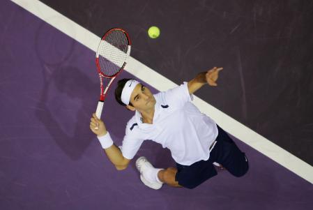 Roger Federer también ha ganado un total de 28 títulos de Masters 1000. En la imagen, en Madrid en 2006, torneo que ganó