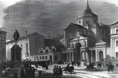 Antiguo convento del Espíritu Santo, situado donde hoy se levanta el Palacio de las Cortes, sede del Congreso