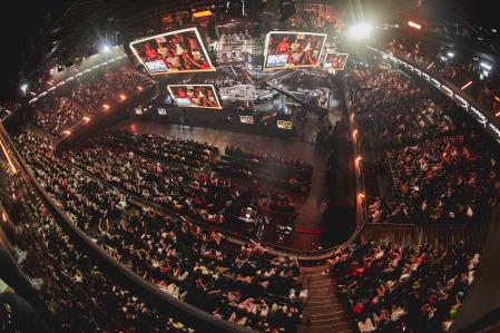 El estadio Volkswagen Arena de Estambul durante la gran final del mundial Valorant Champions 2022