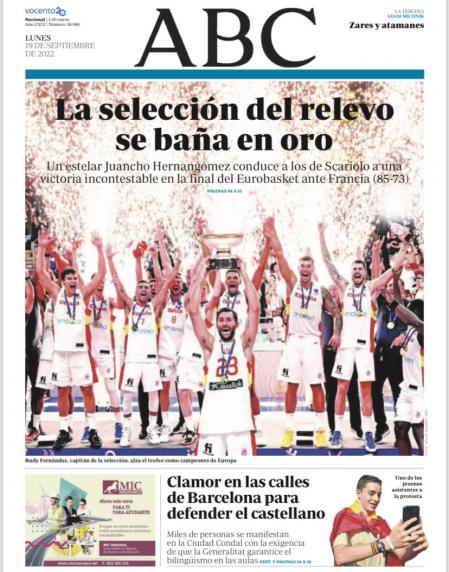Portada de ABC de este lunes