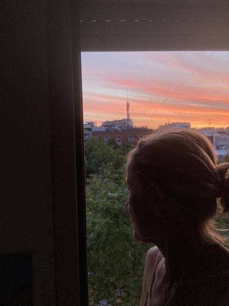 Amanecer desde casa en Barcelona.