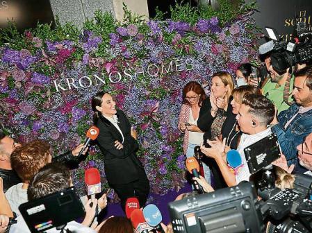Tamara Falcó at photocall for 8 anniversary of Kronos Homes in Madrid on Tuesday, 27 September 2022.