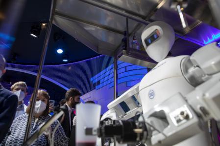 Un robot en la pasada edición del Mobile World Congress (MWC) en Barcelona