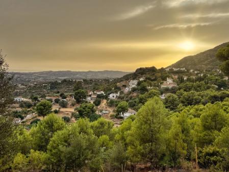 Amanece con calima en Osunillas.