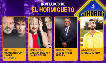 Los invitados de esta semana en 'El Hormiguero'