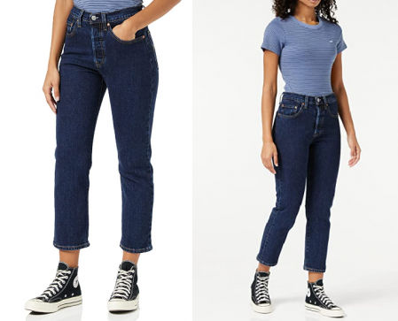 Vaqueros Levi's 501 Crop Salsa Stonewash