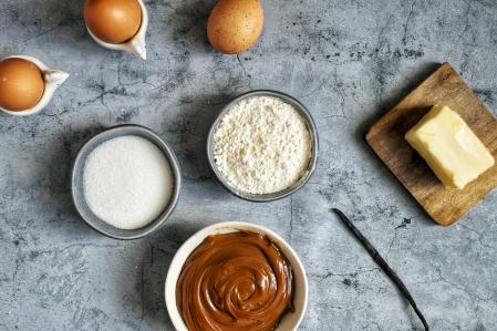 Ingredientes del brownie de dulce de leche