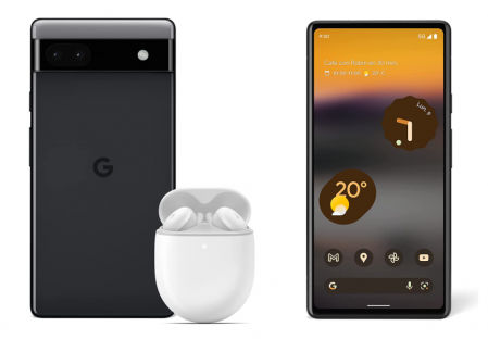 Google Pixel 6a Carbón + Pixel Buds A-Series Blanco