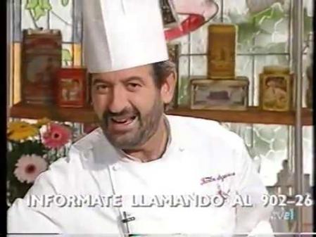 Karlos Arguiñano en sus inicios en la televisión