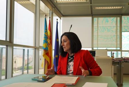 Rebeca Torró durante la entrevista