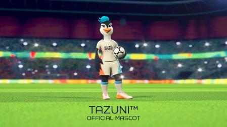 La pingüina Tazuni es la mascota oficial del Mundial 2023