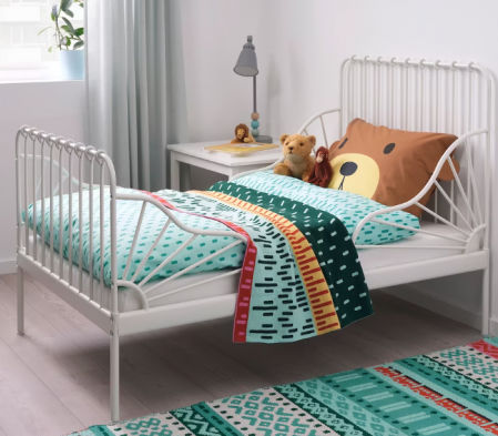 MINNEN, estructura de cama extensible con somier de laminas