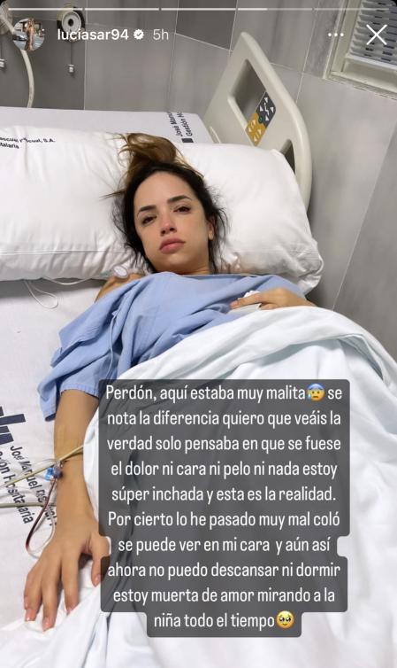 Lucía comparte su experiencia en el parto en redes sociales