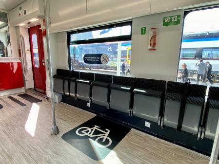 Las bicis tienen un espacio mucho mayor en el interior de los trenes que Alstom está fabricando para otros operadores europeos