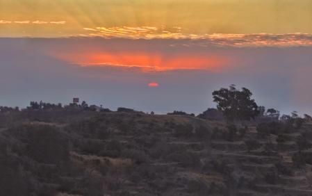 Amago de nubes Kelvin-Helmholtz en Mijas.