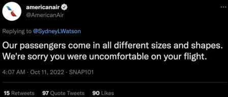 La respuesta de la compañía