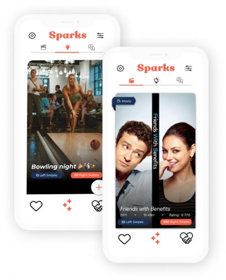 Los miembros de la pareja pueden hacer 'match' en los planes que más les apetezcan.