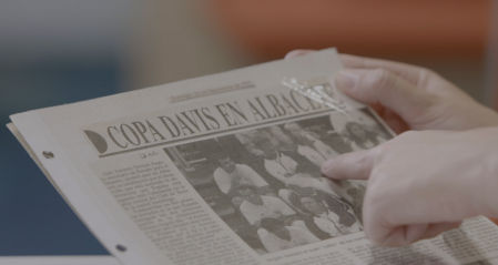 Yaiza entrenaba al tenis hasta cinco horas al día y llegó a ser abanderada de la Copa Davis un año antes de que lo fuera Rafa Nadal