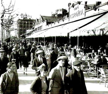 El Café Español, en 1910.