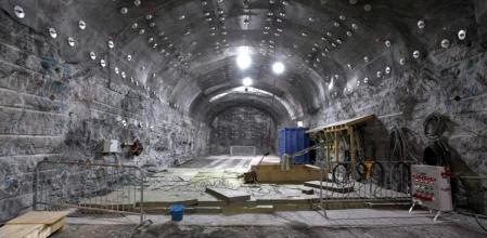 Galería del almacenamiento subterráneo de Onkalo, en Finlandia, referente mundial en este tipo de instalaciones para residuos nucleares  .