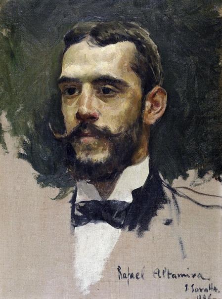 Retrato de Altamira pintado por su amigo Joaquín Sorolla