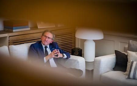 Jaume Giró durante la entrevista con 'Guyana Guardian'