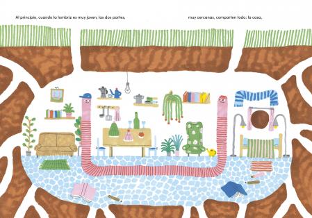 Detalle de 'La desafortunada vida de las lombrices' de Noemi Vola