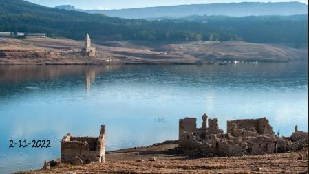 El pantano de Sau en noviembre de 2022.