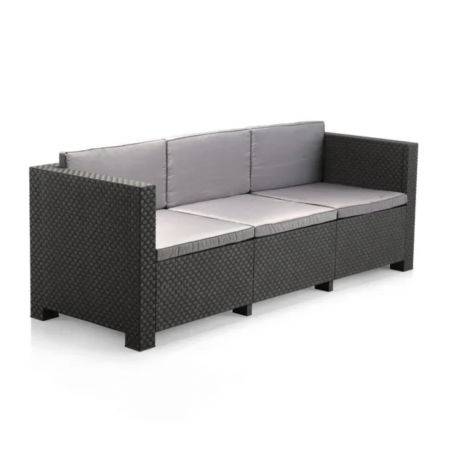 Sofá de jardín DIVA GRAFITO 3 plazas