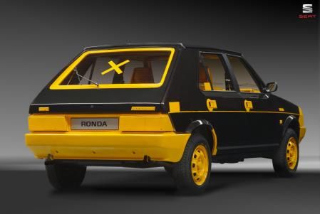Seat pintó el Ronda en amarillo las partes rediseñadas respecto al Fiat Ritmo sobre el que se basaba