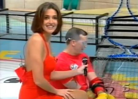 Elsa Anka, en 'El Juego de la Oca' de Telecinco (1998).