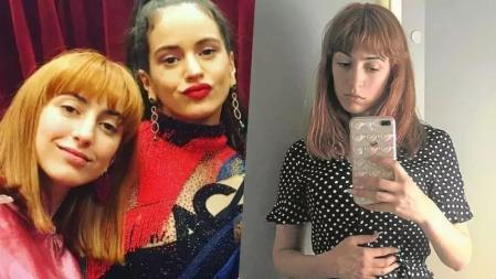 Rosalía junto a su hermana Pili