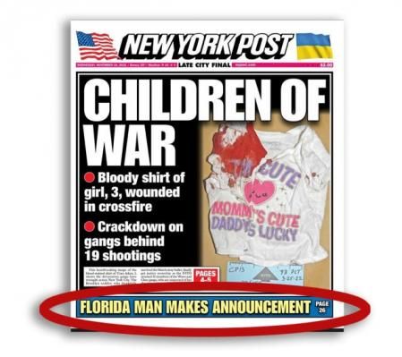 La ingeniosa y despectiva referencia del medio conservador 'The New York Post' al anuncio de la candidatura de Trump a las presidenciales del 2024