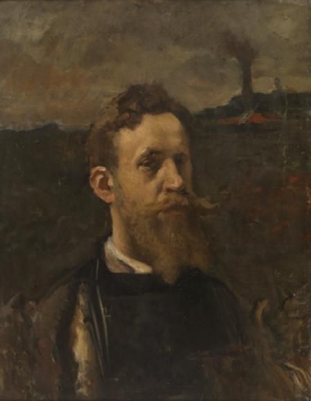 Autorretrato de Constantin Meunier, en 1885.
