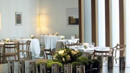 La sala del restaurante Atrio en Cáceres