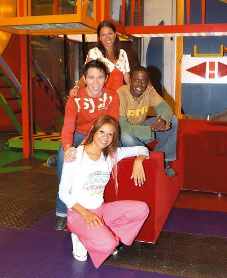 Ana Ruiz con sus compañeros de ’Zona Disney’: Jimmy Castro, José Pozo y Natalia Pallás.