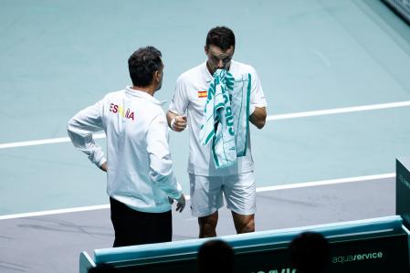 Sergi Bruguera y Roberto Bautista, en MálagaAFP7 
23/11/2022 ONLY FOR USE IN SPAIN