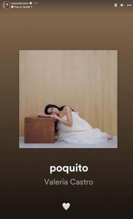 La periodista compartió la canción 'Poquito', de Valeria Castro.