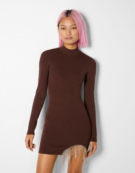 Vestido de punto de Bershka